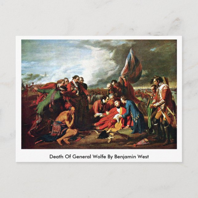 Postal Muerte Del General Wolfe Por Benjamin West (Anverso)