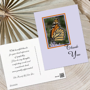 Postal Muerte o simpatía Gracias Postcard — Mariposa