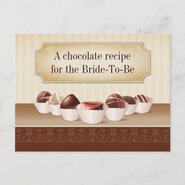 Postal Muerte por receta de chocolate (Anverso)