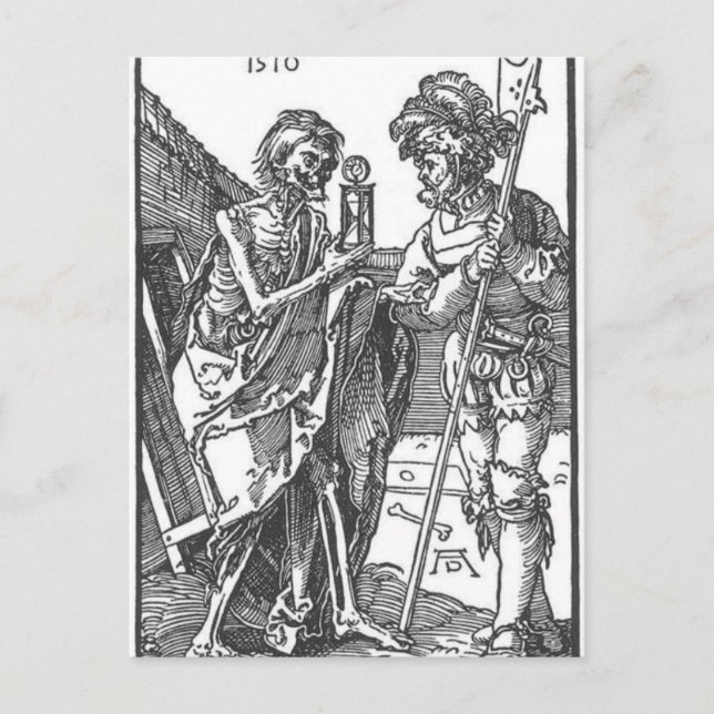 Postal Muerte y el Landsknecht de Albrecht Durer (Anverso)