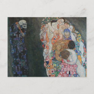 Postal Muerte y vida por Gustav Klimt Arte Nouveau antigu