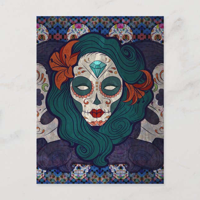 Postal Muerto Damas (Anverso)