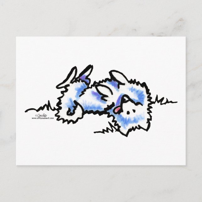 Postal Muerto del juego del perro esquimal americano (Anverso)