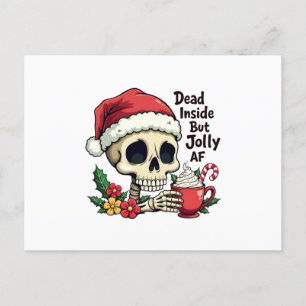 Postal Muerto dentro pero Jolly AF Hot Cacoa Latte Xmas S