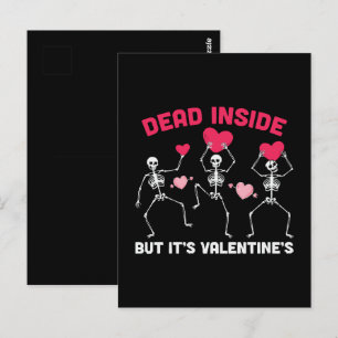Postal Muerto por dentro pero es San Valentín