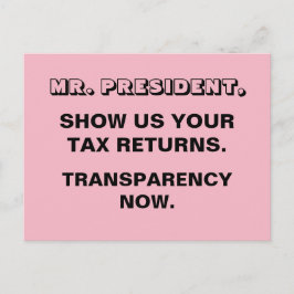 Postal Muestra Trump Tus Declaraciones de Impuestos Trans