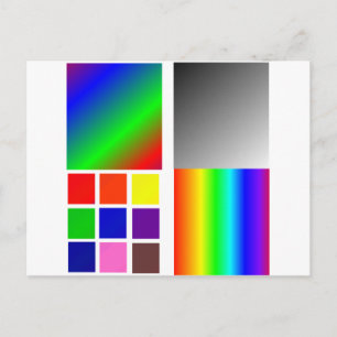 Postal Muestras de color y paleta para calibración