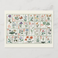 Muestreo de alfabeto de bordado de época | Flores 