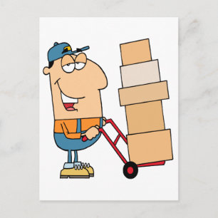 Postal mueve dibujos animados divertidos