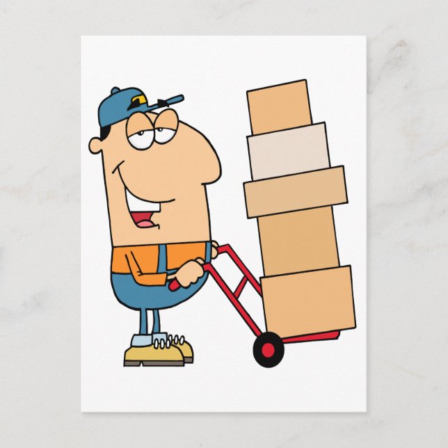 Postal mueve dibujos animados divertidos (Anverso)