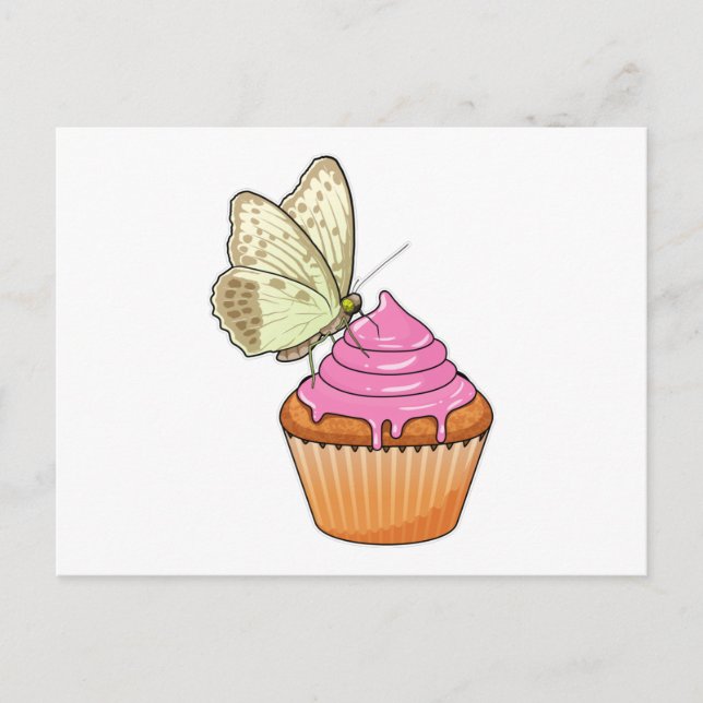 Postal Muffin de Mariposa (Anverso)