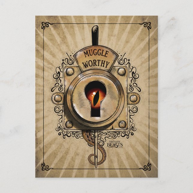Postal MUGGLE WORTHY™ Lock (Anverso)