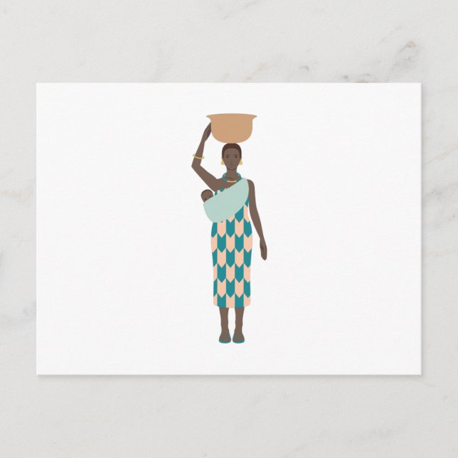 Postal Mujer africana (Anverso)