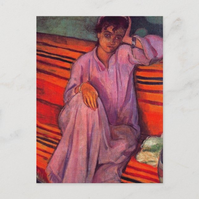 Postal Mujer Africana Por Emile Bernard (Anverso)