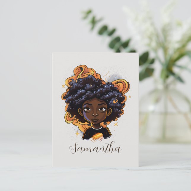 Postal Mujer afroamericana - Morro (Anverso de pie)