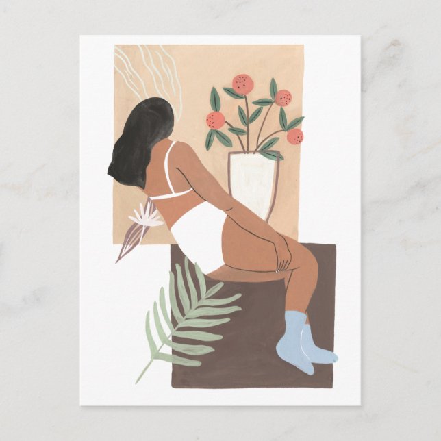 Postal Mujer ardiente (Anverso)