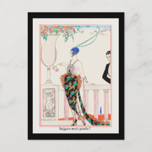 Postal Mujer art déco ilustración vintage george barbier