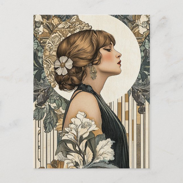 Postal Mujer Art Nouveau (Anverso)