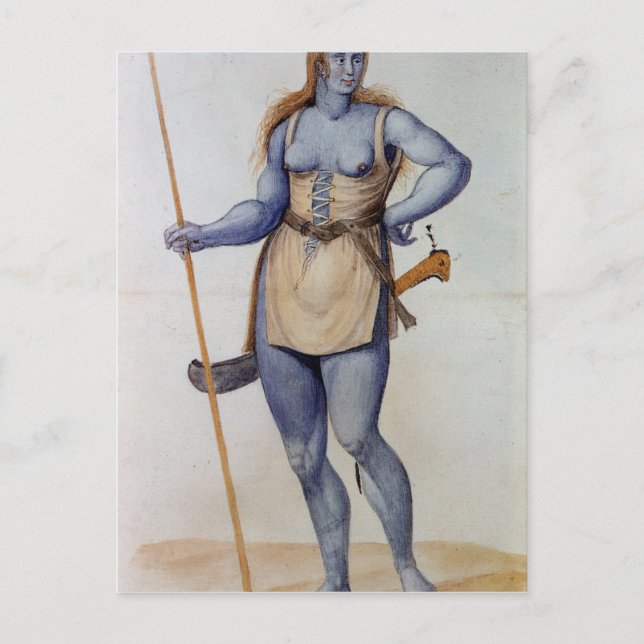 Postal Mujer británica antigua (Anverso)