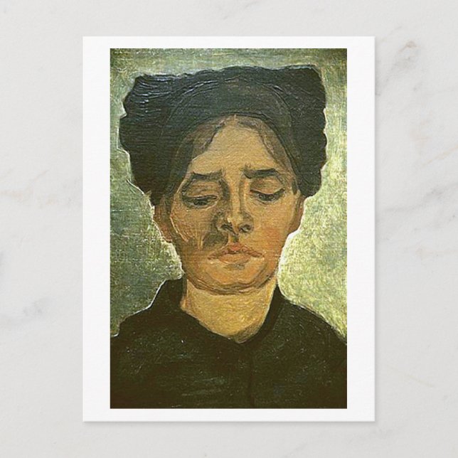 Postal Mujer campesina con gorra oscura, Vincent van Gogh (Anverso)