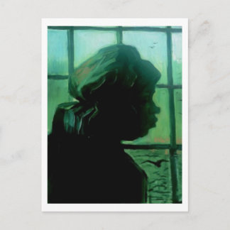 Postal Mujer campesina contra ventana, Vincent van Gogh