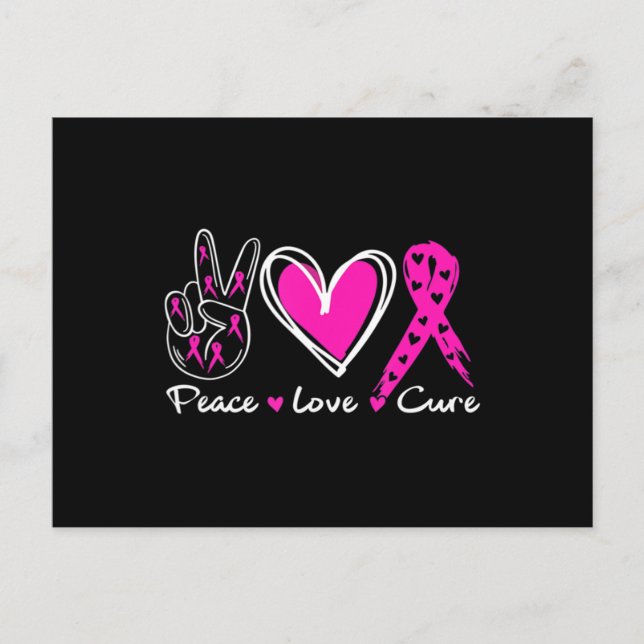 Postal Mujer Cáncer de Mama Ropa De Paz Rosa L (Anverso)