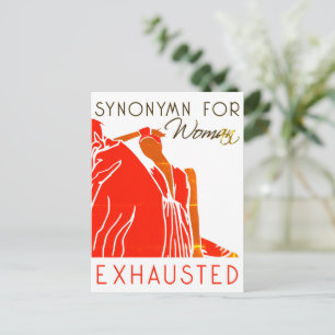 POSTAL MUJER CANSADA