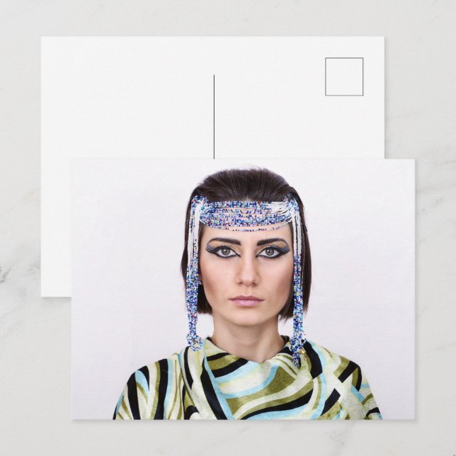 Postal Mujer con aspecto egipcio (Anverso / Reverso)