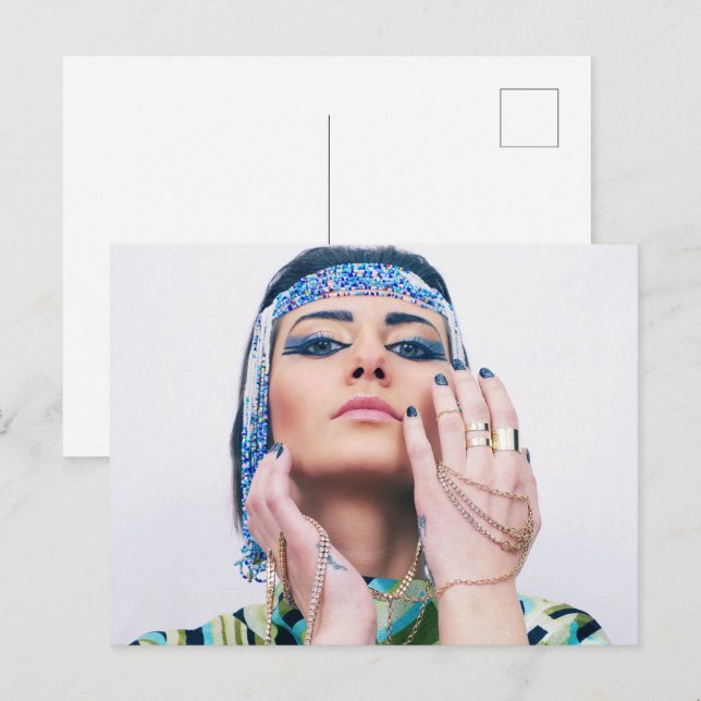 Postal Mujer con aspecto egipcio (Anverso / Reverso)
