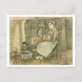 Postal Mujer con bebé (F1070) Bella Artes Van Gogh