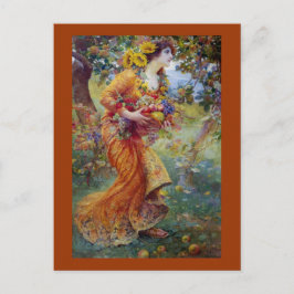 Postal Mujer con Bounty de verano