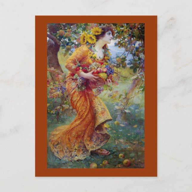 Postal Mujer con Bounty de verano (Anverso)