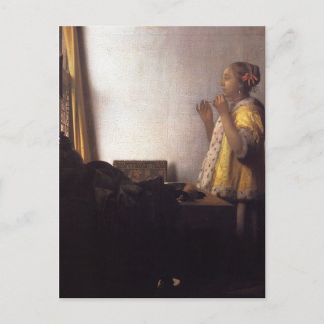 Postal Mujer con collar de perla (Anverso)