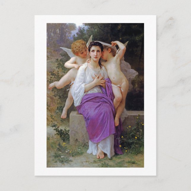 Postal Mujer con Cupido, Bouguereau (Anverso)