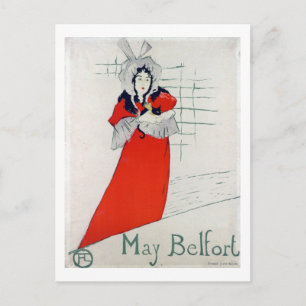 Postal Mujer con gatito, Henri de Toulouse-Lautrec