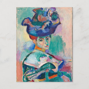 Postal Mujer con Gorra de Henri Matisse