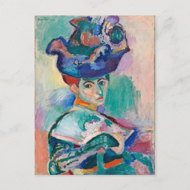 Postal Mujer con Gorra de Henri Matisse (Anverso)