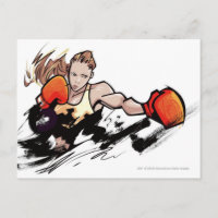 Mujer con guante de boxeo
