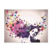 Mujer con mariposas