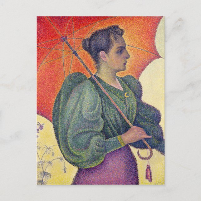 Postal Mujer con Parasol, 1893 (Anverso)