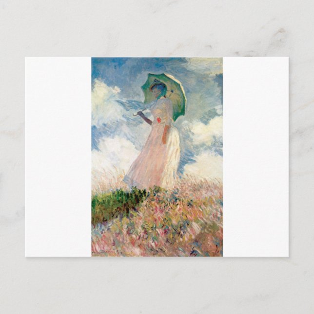 Postal Mujer con Parasol - Claude Monet (Anverso)