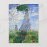 Postal Mujer con Parasol, Madame Monet y su hijo<br><div class="desc">Mujer con Parasol,  Madame Monet y su hijo de Claude Monet Bella Artes</div>