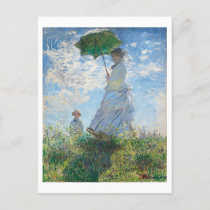 Postal Mujer con Parasol, Madame Monet y su hijo