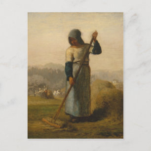Postal Mujer con torta - Jean-François Millet