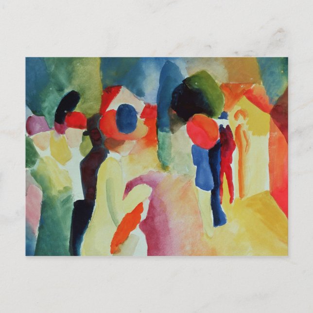 Postal Mujer con una chaqueta amarilla, 1913 (Anverso)