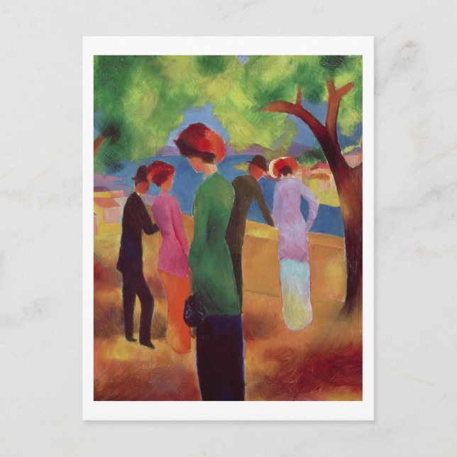 Postal Mujer con una Chaqueta Verde, 1913 (Anverso)