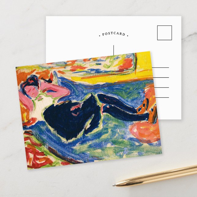 Postal Mujer con valores negros | Ernst Ludwig Kirchner (Subido por el creador)