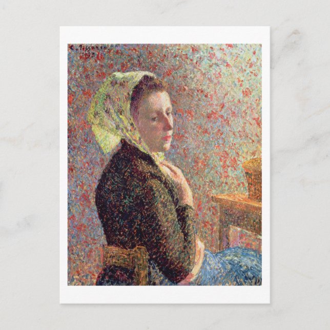Postal Mujer con velo verde, 1893 (Anverso)