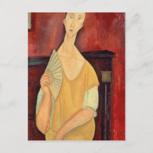 Postal Mujer con ventilador 1919