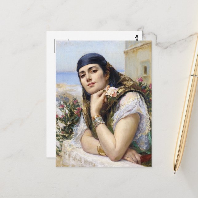 Postal Mujer de Argel, Arthur Bridgman (Anverso/Reverso In Situ)